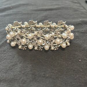Special Edition Park Lane Pearl & Crystal Silver tone Bracelet